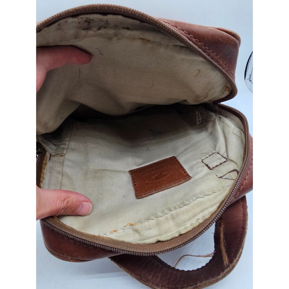 Vintage Ellington Brown Leather Zip Up Travel Bag - Picture 5 of 5